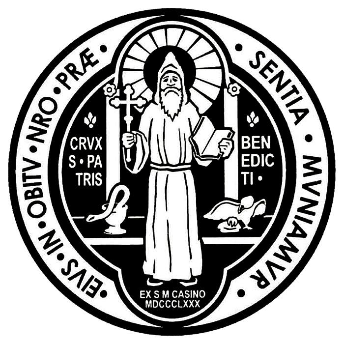 Medalja sv. Benedikta - spredaj